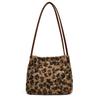 Leopard Print Large-capacity Plush Bag Women's 2025 New Autumn and Winter Korean Version Ins Foreign Style Tote Bag Shoulder Messenger Bag