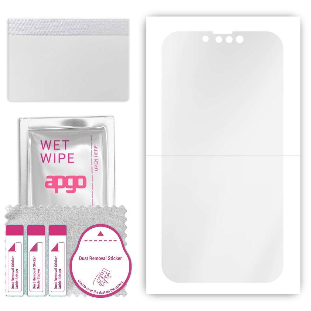 apgo Protetor de tela de hidrogel ultra-claro para Apple iPhone 14, película de hidrogel, TPU flexível e macio com camada de posicionamento fácil instalação