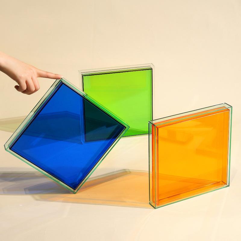 Modern Schlicht Kreativ Acryl Tablett Aufbewahrung Ornamente Wohnzimmer Couchtisch Esstisch Zuhause Heimdekoration Kunsthandwerk