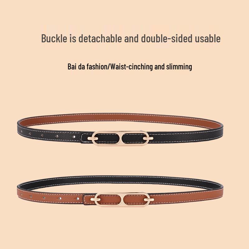 

Women s Casual Korean-Style Thin Waist Belt for Dresses and Pants