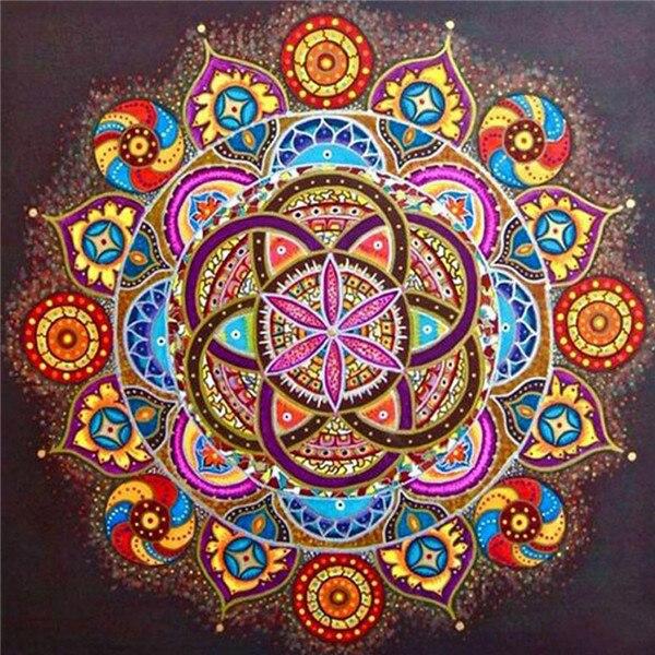 Diamond Painting Mandala Flowers Cross Stitch Diamond Embroidery Plant Landscape Mosaic Handmade 5d DIY Picture Of Rhinestones Home Decor