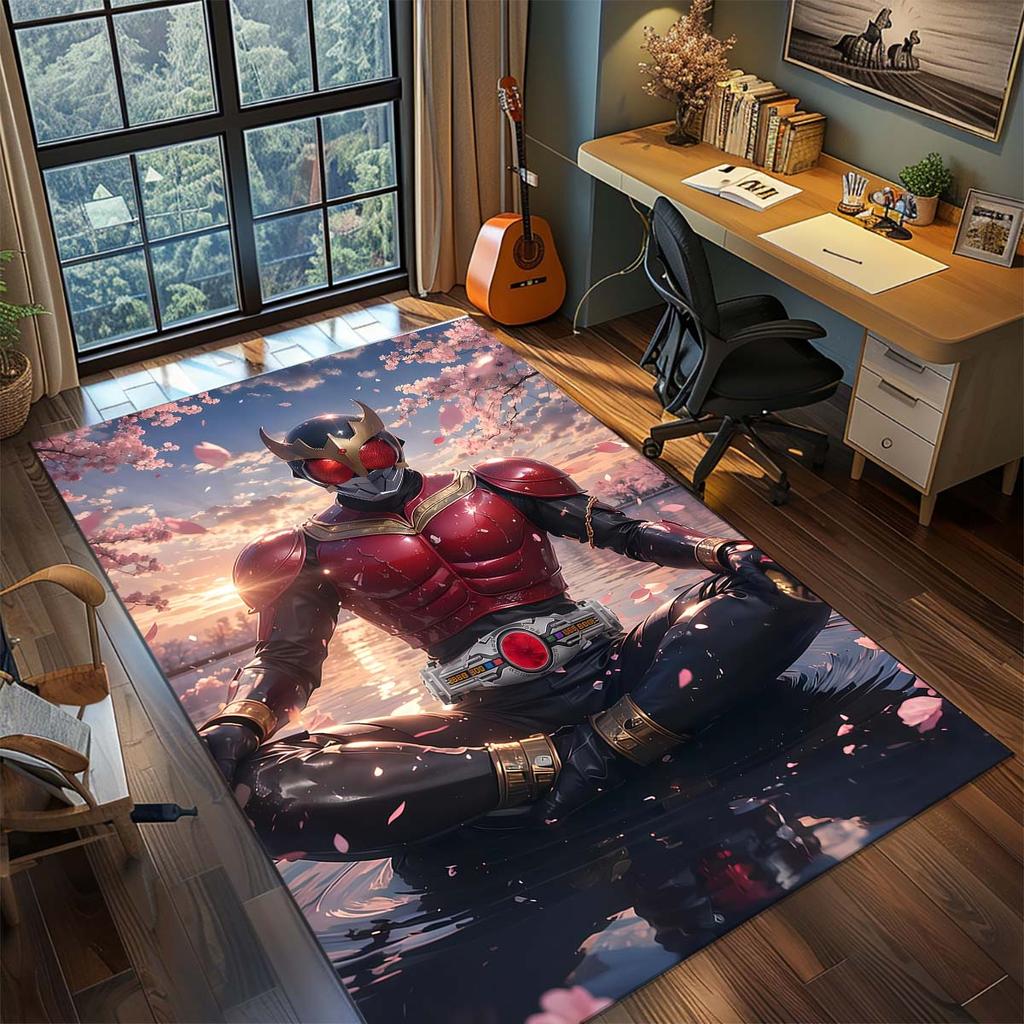 Kamen Rider Teppich für Wohnzimmer Schlafzimmer Heimdekoration Coole Film-Matte Bodenmatte