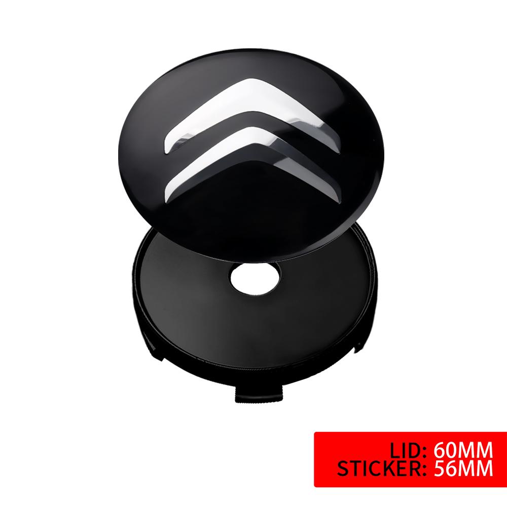 56/60MM Bilhjulscenterkåpa Dekaler Auto Hjulnavkåpa Dekorationsaccessoarer För Citroen C4 Picasso Xsara C5 C1 C2 C3 Saxo