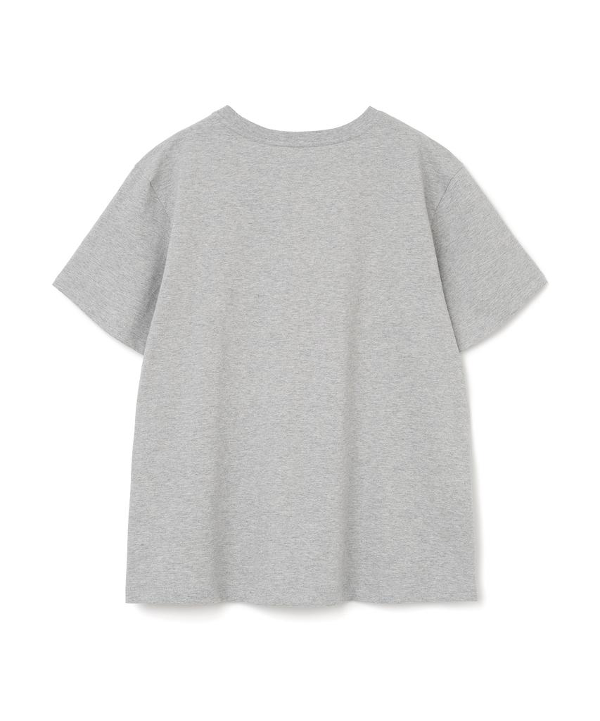 MILLO WOMEN Crochet Graphic T-Shirt [Melange Gray]