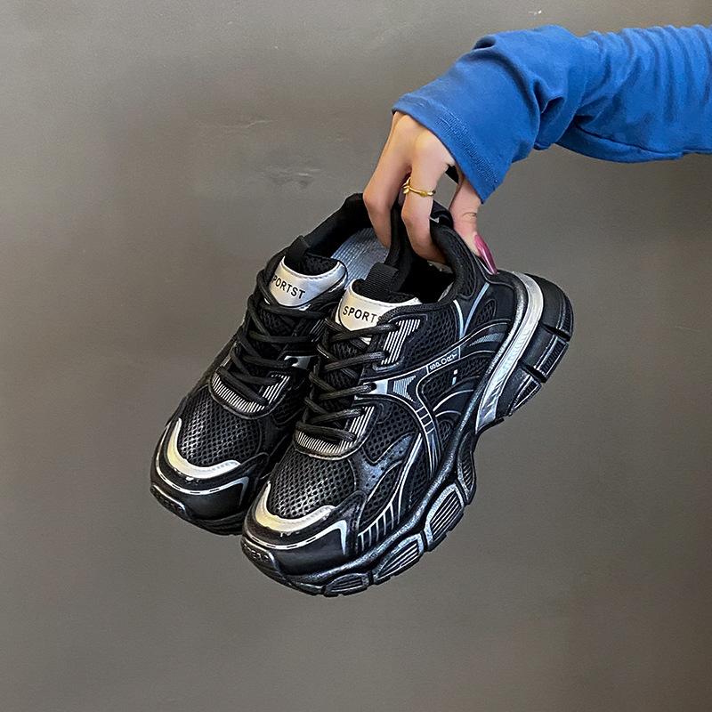 

2025 autumn trend new Korean version breathable dad shoes women ins student casual shoes women s platform running shoes DS06 35