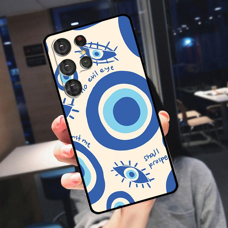 Evil Eye Lucky Eye Blue Cover For Samsung Galaxy S25 S24 S21 S22 S23 Ultra S9 S10 Plus S24 FE S21 FE Phone Case