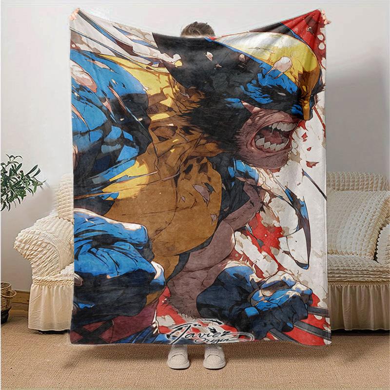 1pc Wolverines Savage Attack Marvel Soft Throw Blanket Flannel All Season Light Weight Living Room/Bedroom Warm Blanket. M731018