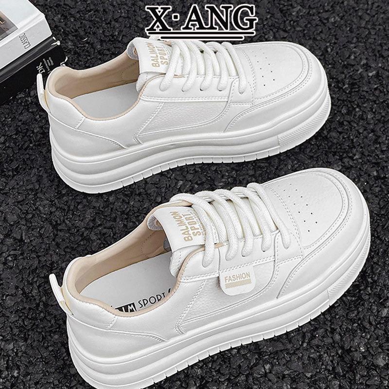 Leather little white shoes children versatile thick baseplate shoes spring and summer new breathable lightweight casual sports women's shoes