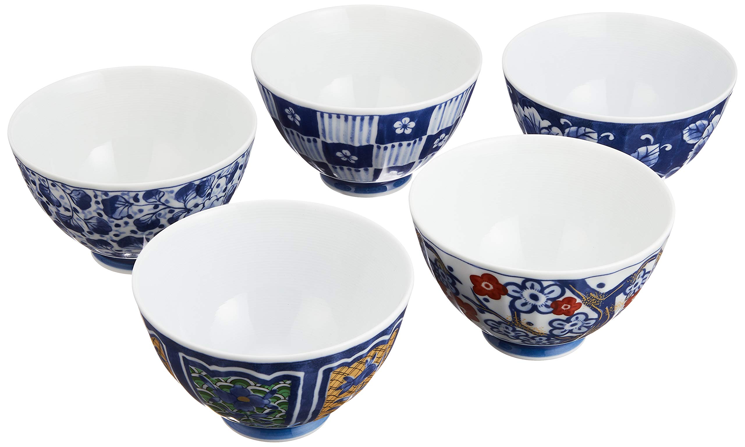 

Enjoy the charm of classic Arita ware dyed and nishiki-e patterned tea bowl set (rice bowl set) ama-762973