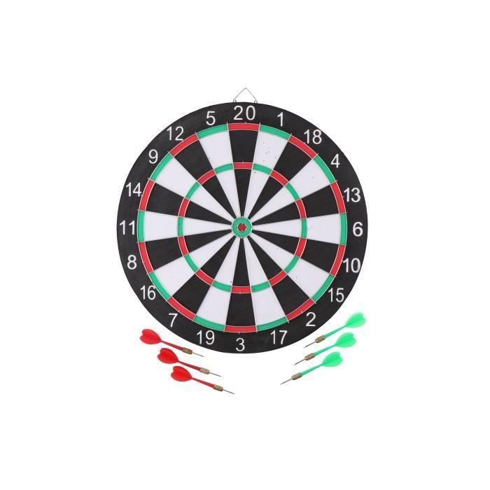 Cible de fléchettes Master Darts - Avec 6 flèches - Tableau de bord en carton - 41cm