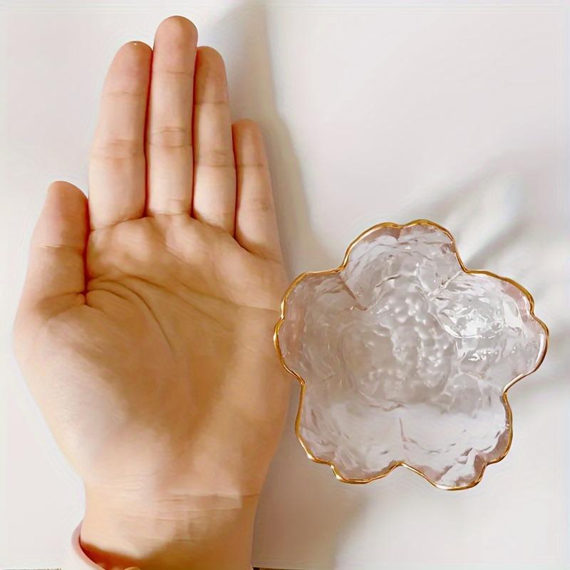 6dílná sada skleněných talířů s japonskou třešní - Elegantní a všestranná na svačiny, dezerty a stolní dekorace