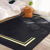 Living Room Geometric Carpet Floor Mat Modern Black Fashion Lines Living Room Carpet