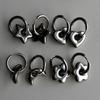 Eye Catching Hoop Earrings Stainless Steel Plum Blossom/Star/Moon/Heart Earring