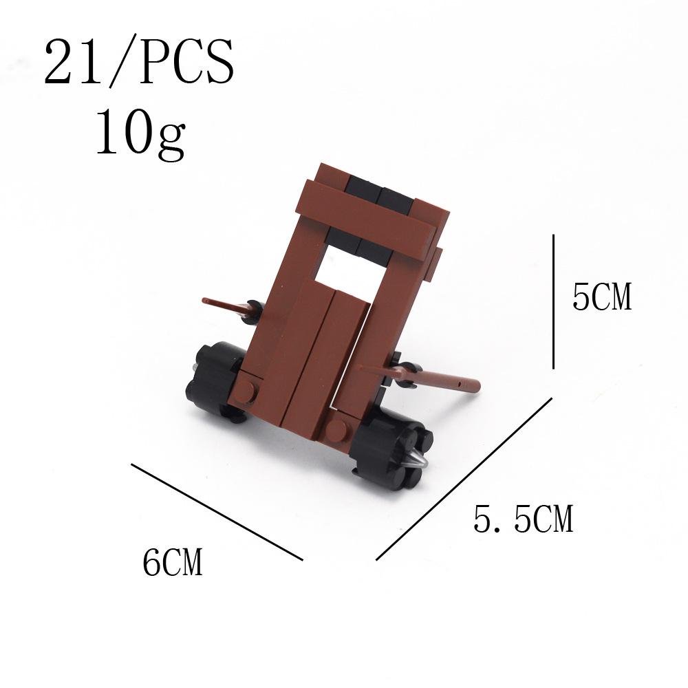 Building Block Medieval Weapon Ancient Siege Ladder Car Ancient War Weapon Scene Ornament