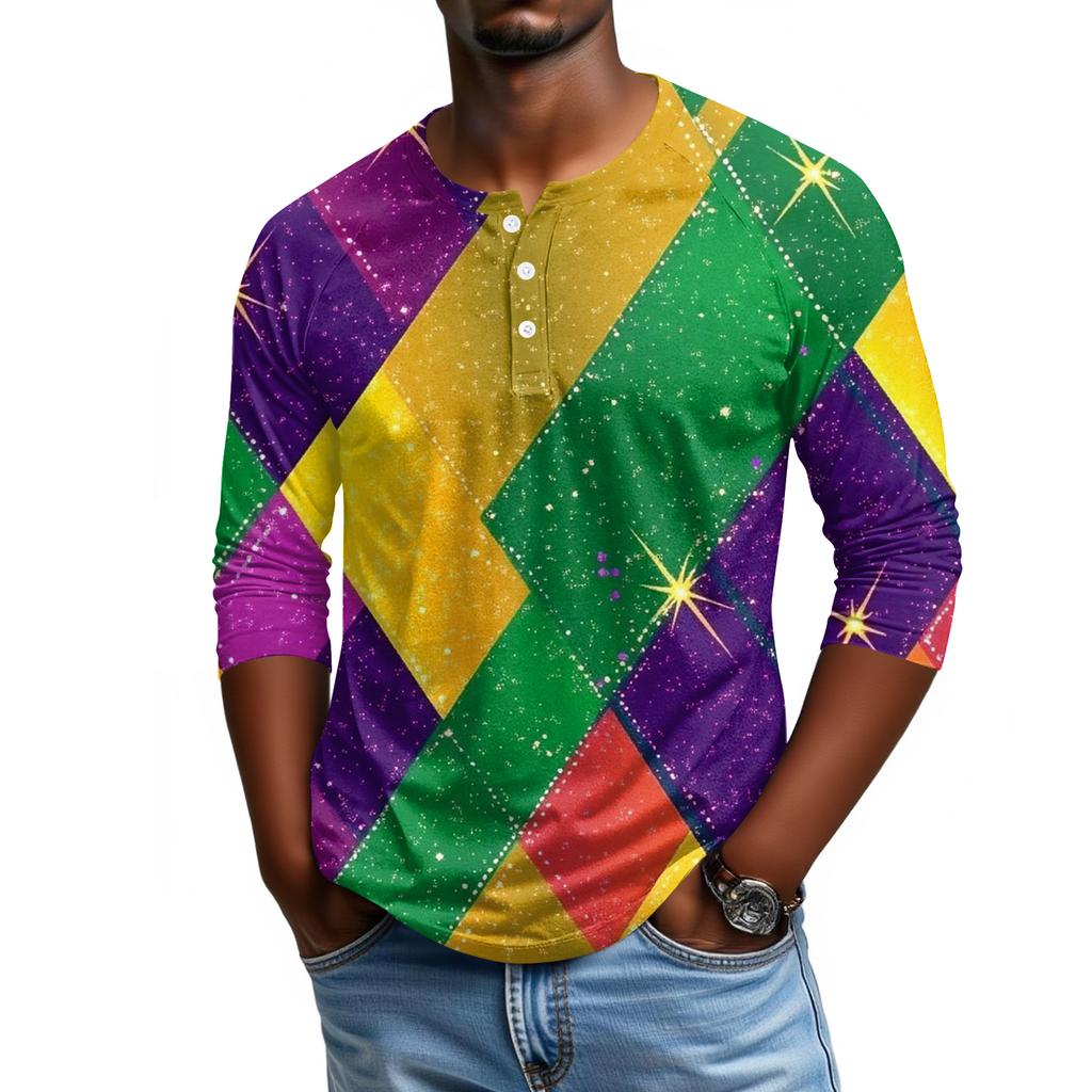 Men's Raglan Sleeve Three-quarter Sleeve Top