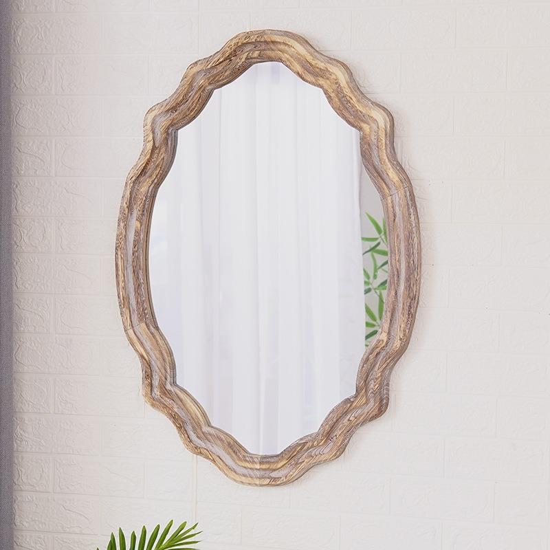 Decorative Mirror Wood Mirrors Modern Large Bedroom Wall Mirror Luxury Elegant Aesthetic Living Room Mirrors Home Decorations