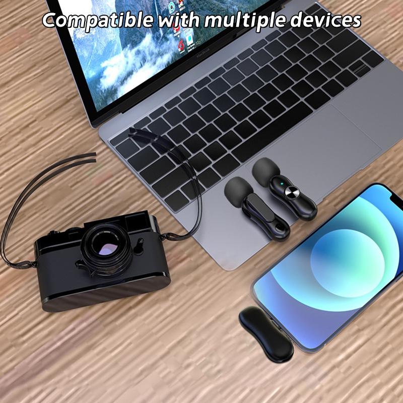 Wireless Lavalier Microphone For Live Streaming/Youtube/Facebook Live Plug And Play Portable Wireless Noise Canceling Microphone