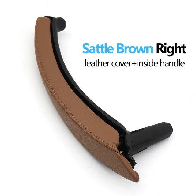 LHD RHD Interior Passenger Doors Pull Handle with Leather Outer Cover For BMW X5 X6 E70 E71 E72