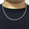 Echte Silber Retro 5mm lange Box Kette Buddhismus Mantra Siegelkette S925 Sterling Silber Biker Männer männliche Halskette Schmuck Geschenk