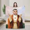 Stylish Rauw Alejandro Singer Rapper Flannel Blanket Soft Durable Throw Blanket for Living Room Decorative Bedspread Bed Cover