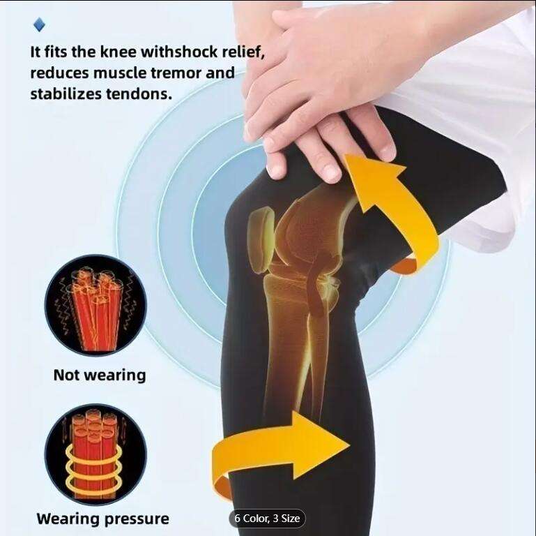 Full Leg Compression Non-Slip Knee Sleeve for Men & Women Polyester Spandex Material Basketball Cycling Leg Warmers for Running