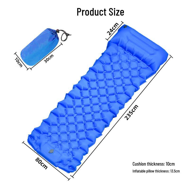 Outdoor Foot-Press Inflatable Camping Mat