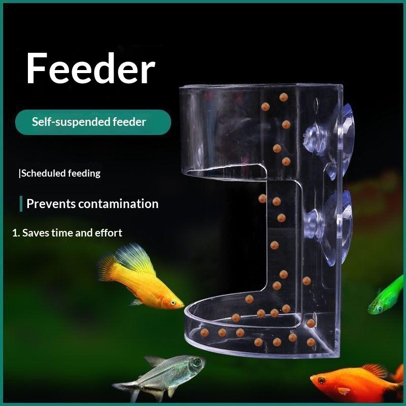SUSU 1/3/5Pcs Floating Food Tray Feeder Aquarium Feeding Ring Fish Tank Station Circle Aquarium Accessory With Suction Cup