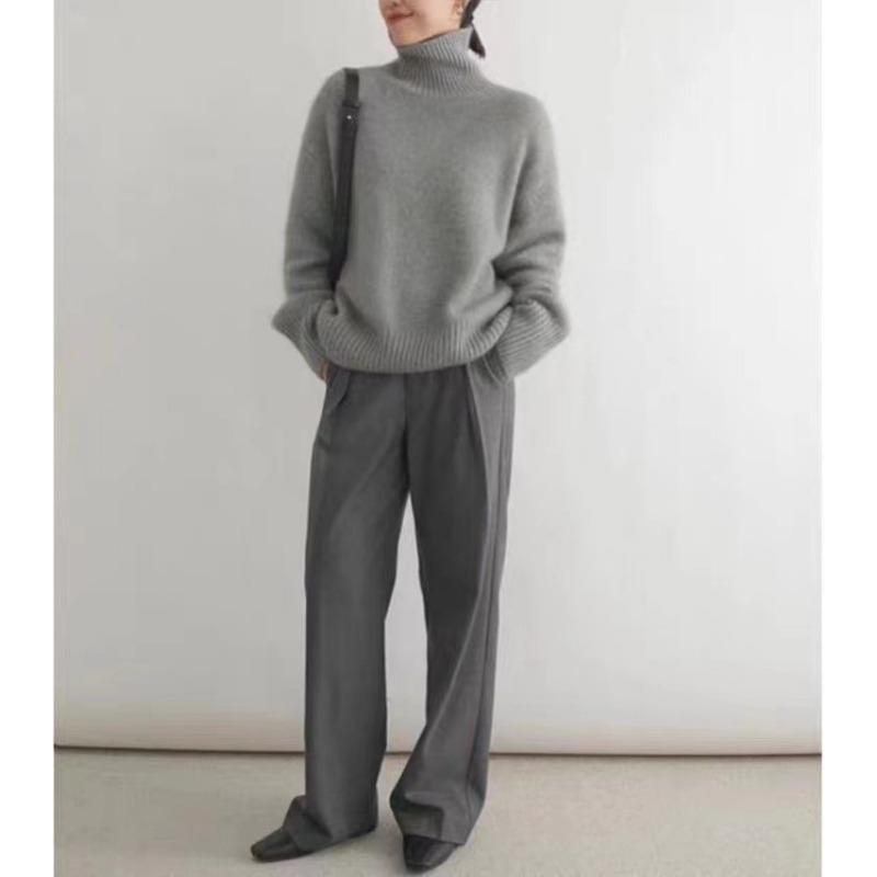 Women S Thick Turtleneck Loose Soft Knit Sweater Casual Pullover Base Layer