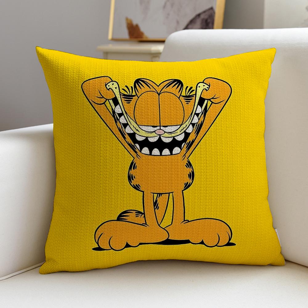 Cartoon GarfieldS Cushion Cover Pcs Soft Decorative Square Cushion Covers x x Pillowcases for Sofa Couch Home Bedroom