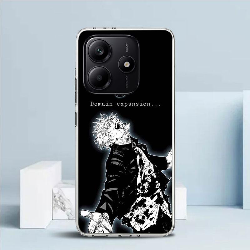 

Kaisen J-Jujutsu Art Phone Case For Xiaomi Redmi Note 15 14 14S 13 12S 12 Pro Plus 11S 11 11T 11E 10S 10 + Soft TPU Back Cover R Redmi Note 14 Pro 5G