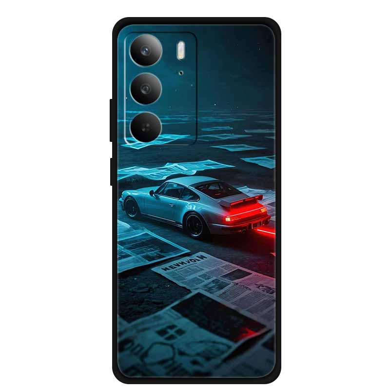 For Realme C75 4G Global C 75 Phone Case Cute Cats Back Cover TPU Soft Silicone Protector Gradient Shield Funda for Realme 14X