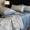Washable Ice Silk Floral Summer Cooling Quilt - Light Luxury, Wide Edged, Breathable Air Conditioning Comforter Cover