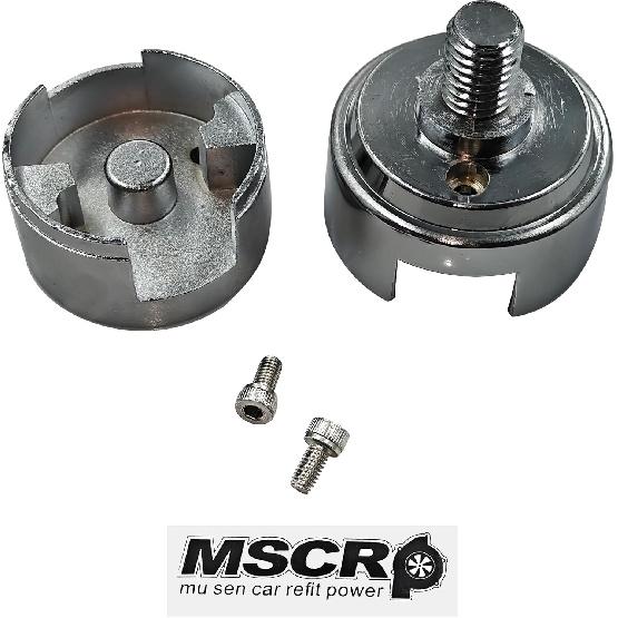 1/2"-13 Thread-On Shift Knob Chrome Mounting Adapter | Compatible with Eaton Fuller Style 13/15/18 Shifter