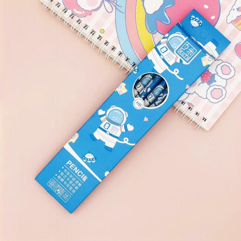 10pcs/set Cartoon Cute Animal Pencils HB Pencil Set Children's Drawing Pencils with Eraser