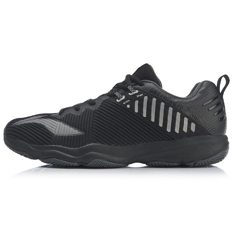 

New LiNing Chameleon TD Cushioned Slip Resistant Abrasion Resistant Low Top Badminton Shoes Men s Black AYTP031-11 43.5