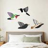 4Pcs Wall Decor Colorful Flying Bird Wall Stickers Self-Adhesive Waterproof Hummingbird Wall Decals Kids Room Natural Home Decor