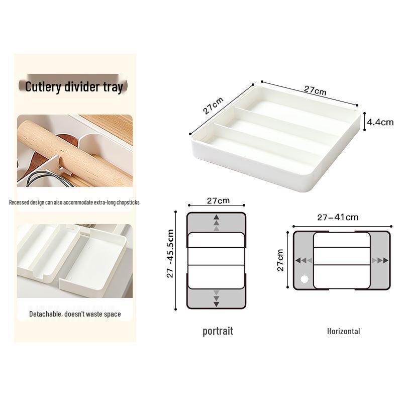 

Выдвижной многофункциональный настольный органайзер для хранения столовых приборов и канцелярских товаров