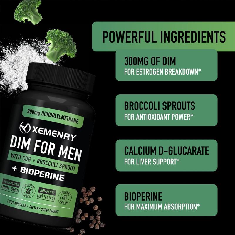 XEMENRY - 300 mg DIM, CDG (calcium gluconate), broccoli sprouts and alkaloids - Energy