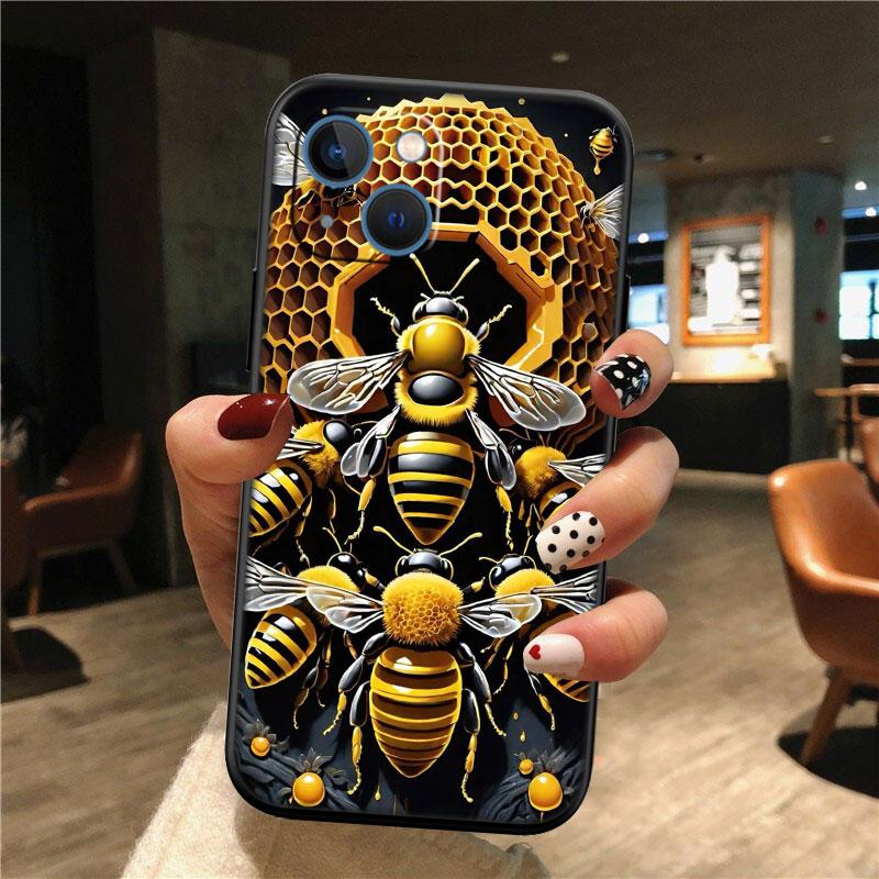 IK7 Art Bees Cartoon New High-End Shell Phone Case for OPPO A3 Pro A72 A74 A76 A77 A77S A78 A79 A94 A95 A18 A40M A58