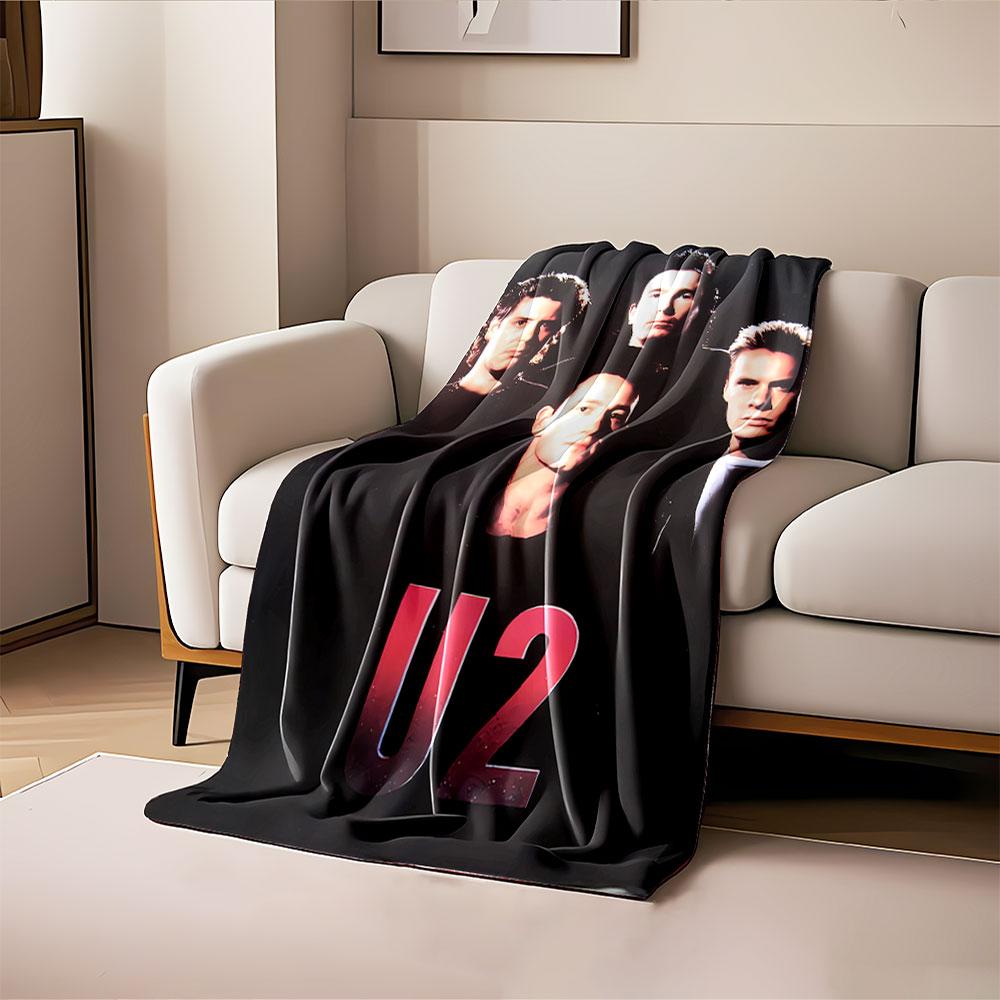 Band Poster Blanket with U2 for all seasons blanket lunch break throw gift