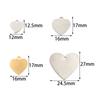 LOULEUR 10pcs Stainless Steel Metal Heart Shape Connectors For Bracelets Pendants Blank Diy Charms Jewelry Makings Findings