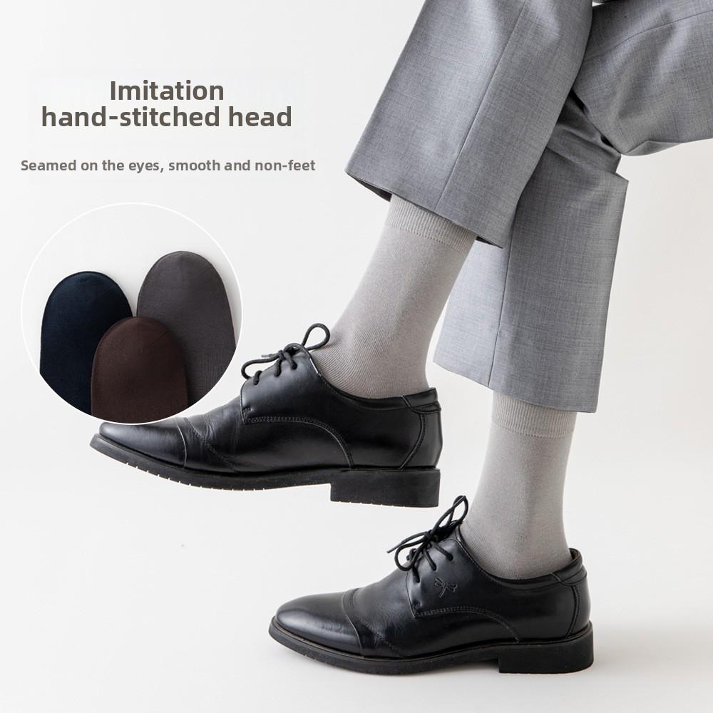 5 Paar Herren Business Schweißableitende Ganzjahres Baumwolle Midtube Baumwollsocken