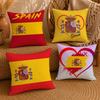 Patriotic SSpain flagS Cushion Cover Ultra Soft Pillowcase CloudLike Comfort Fabric with Concealed Zipper