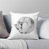Whippet Curling Up To Sleep Square Pillowcase Polyester Linen Velvet Pattern Zip Decor Sofa Cushion Cover