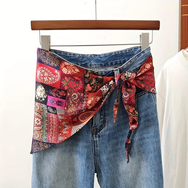 1pc [Women's Scarf Belt] Women's Scarf Belt - Long Strap Waist Cincher for Jeans, Dresses, Pants - Elegant Belt Accent