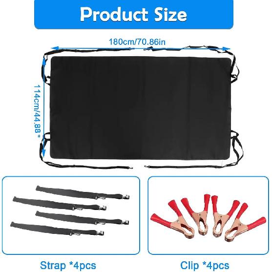 RV Rear Awning Shade Premium UV Resistant Waterproof Oxford Fabric RV Tailgate Canopy Sun Shelter with Easy Installation for Camping, Travel &