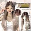 Gradient Soft Brown Wig for Women - Long Straight Front Lace, Natural Fluffy Drape