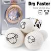 Reusable Wool Dryer Balls 6Pcs, Natural Laundry Softener, Eco Friendly Energy Saving, Durable Silent for Home Washing Machine,