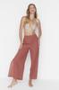 Women's Style Trousers Cinnamon Woven 100% Cotton Trousers