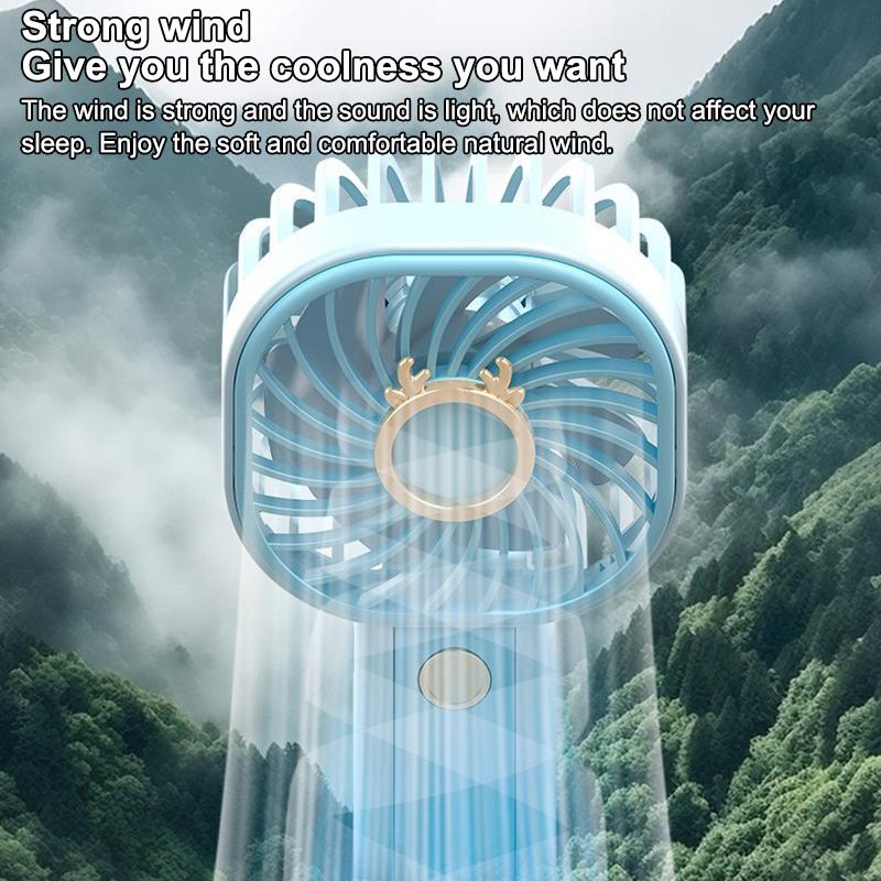 USB Handheld Fan Portable Mini Rechargeable Three Speed Cooling Fan for Outdoor Office Home Personal Summer Use